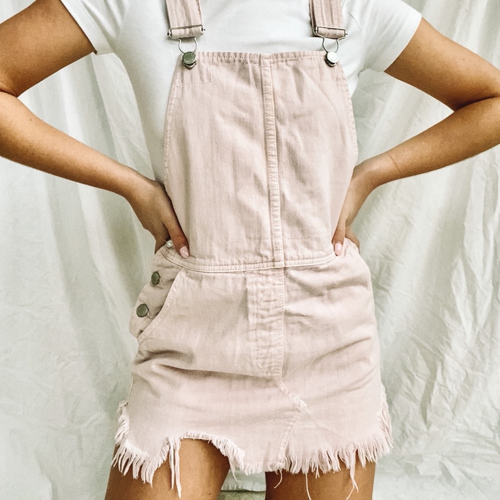 Free People Pink Overall Dress